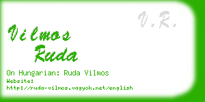 vilmos ruda business card